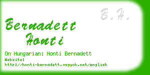 bernadett honti business card